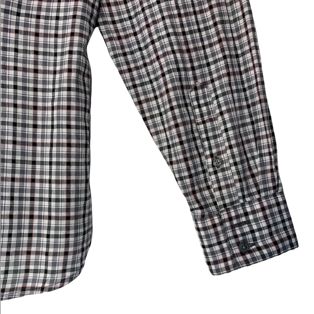 John Varvatos Men’s Medium Long Sleeve Shirt Checkered - Picture 7 of 13